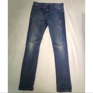 GAP Navy Blue Skinny Ripped Jeans